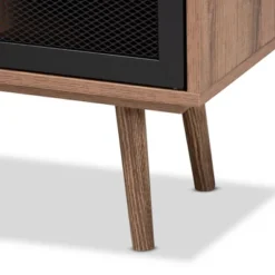 Yuna Natural Wood And Metal 2 Door TV Stand For TVs Up To 40" Brown/Black - Baxton Studio 16 Yuna Natural Wood And Metal 2 Door TV Stand For TVs Up To 40" Brown/Black - Baxton Studio -Lush Living Store GUEST 4a406c19 8553 4da4 a424 3e90e8a42fe0