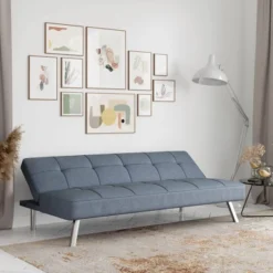 Colette Convertible Futon Sofa Bed Light Gray - Serta -Lush Living Store GUEST 4a478833 494c 425e 93f6 a5b29adcd7e0