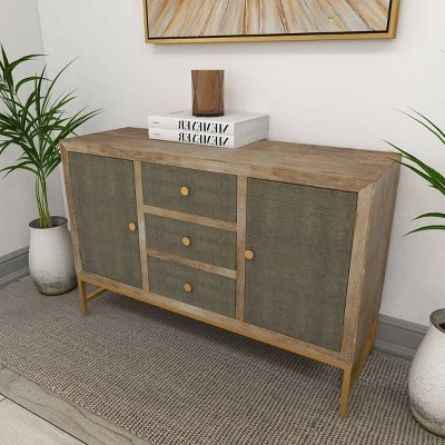 Contemporary Metal Cabinet Brown - Olivia & May 10 Contemporary Metal Cabinet Brown - Olivia & May - Image 8