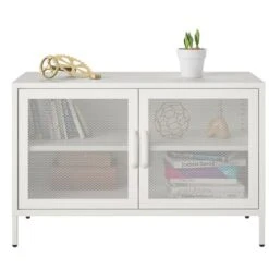 RealRooms Shadwick 2 Door Storage Cabinet-Mesh Metal Locker -Lush Living Store GUEST 4a525949 78ad 484f 82df 3a87c5a17977