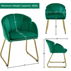 Yaheetech Velvet Armchair Accent Chair With Metal Legs For Living Room/Bedroom 16 Yaheetech Velvet Armchair Accent Chair With Metal Legs For Living Room/Bedroom -Lush Living Store GUEST 4a7003f7 b4e4 4f29 8d5c 76891b529f08