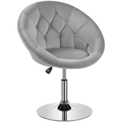 Yaheetech Swivel Tufted Height Adjustable Barrel Chair Accent Chair -Lush Living Store GUEST 4ac85cf7 b3c8 4e5b acc2 e70945ab70c6