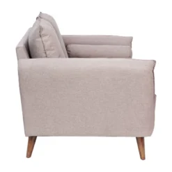 Emma And Oliver Upholstered Mid-Century Modern Pocket Spring Loveseat With Wooden Legs And Removable Back Cushions -Lush Living Store GUEST 4aeafb7e 4004 4001 ab36 ecfae0e5bbad