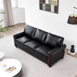 Eulalia Transitional Leather 82"Wide Sofa With Rolled Arms And Solid Wood Legs | ARTFUL LIVING DESIGN 26 Eulalia Transitional Leather 82"Wide Sofa With Rolled Arms And Solid Wood Legs | ARTFUL LIVING DESIGN -Lush Living Store GUEST 4b7ca32d 14da 4d35 aaa6 26d050afb076