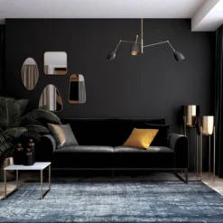 Adley Velvet Fabric Coil Futon With Metal Base - CosmoLiving By Cosmopolitan -Lush Living Store GUEST 4b7e1f55 0ddd 4d9a abe9 9b2914b7b347