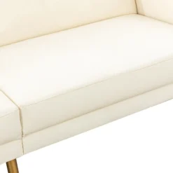 Lanna 76"Wide Vegan Leather Modern Style Convertible Futon Sofa Bed For Living Room Guest Bedroom | ARTFUL LIVING DESIGN -Lush Living Store GUEST 4b88fbc9 e903 403c b69d d70407a5deba