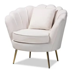 Garson Velvet And Metal Accent Chair - Baxton Studio -Lush Living Store GUEST 4b909231 89fe 4435 ab9f 8059fb5fb662