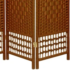 5 1/2 Ft. Tall Fiber Weave Room Divider - Dark Beige (5 Panel) -Lush Living Store GUEST 4bed407e 31a7 48f9 9cf4 e33fead7ba82