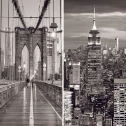 6" Double Sided New York Bridge Canvas Room Divider Gray - Oriental Furniture -Lush Living Store GUEST 4c8cb2ae ffc6 40e1 92bb cea3f0672ec6