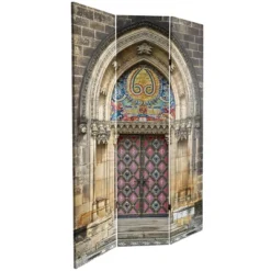 6" Double Sided Heavenly Archways Canvas Room Divider Blue/Beige - Oriental Furniture -Lush Living Store GUEST 4c95d42f 77ba 45da 9487 7206b2f8c05e
