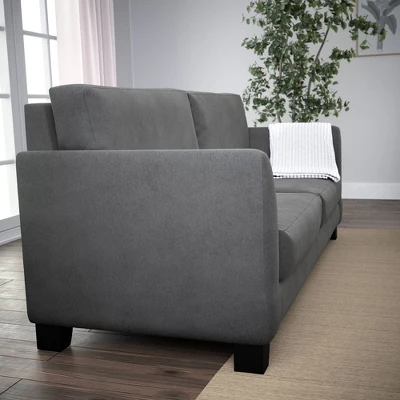 85" Holly Upholstered Flared Arm Sofa Charcoal - Brookside Home 4 85" Holly Upholstered Flared Arm Sofa Charcoal - Brookside Home - Image 2