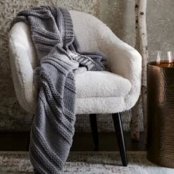 Harwell Modern Arm Barrel Chair With Wooden Legs Faux Shearling Cream - Project 62™ -Lush Living Store GUEST 4d1306cf 0de1 4393 812d 7db50c2c588c