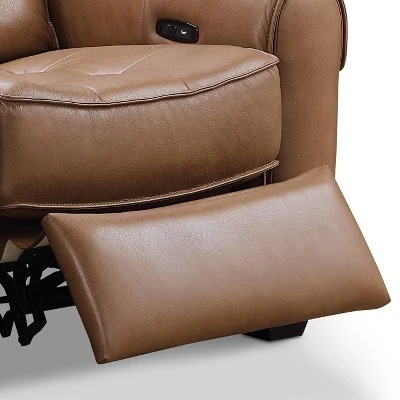 Elliot Leather Power Recliner Sofa Loveseat Camel - Abbyson Living 7 Elliot Leather Power Recliner Sofa Loveseat Camel - Abbyson Living - Image 5