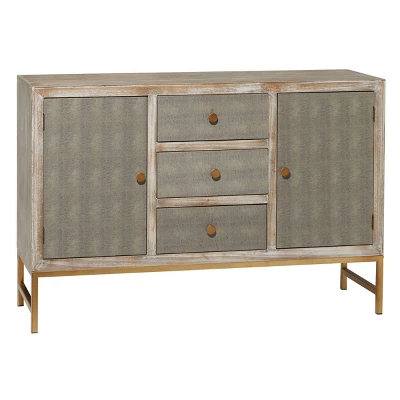 Contemporary Metal Cabinet Brown - Olivia & May 3 Contemporary Metal Cabinet Brown - Olivia & May