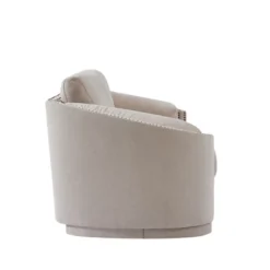 Stylish Sofa With Semilunar Arm, Rivet Detailing, And Solid Frame-ModernLuxe -Lush Living Store GUEST 4d6dc26a 1051 47bd 9acb f206c70d932c