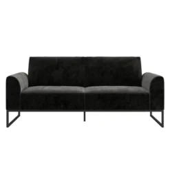 Adley Velvet Fabric Coil Futon With Metal Base - CosmoLiving By Cosmopolitan -Lush Living Store GUEST 4d6f97f4 eb86 4429 88b6 8168cd767420