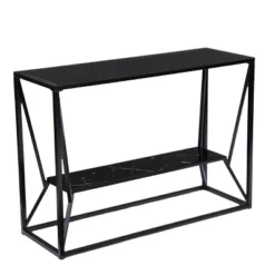 Finsfil Long Glass-Top Console Table Black - Aiden Lane -Lush Living Store GUEST 4d6fa6a9 4374 4adc bbd6 3b1c1d276b3f