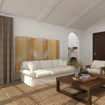 Glam Metal Palms Room Divider Screen Gold - Olivia & May 14 Glam Metal Palms Room Divider Screen Gold - Olivia & May - Image 12