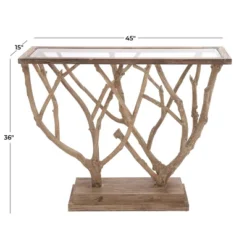 Contemporary Wood Console Table Brown - Olivia & May -Lush Living Store GUEST 4dabd7cd 0730 411e 9484 c8367e897417