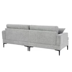 80.7" Modern Upholstered Loveseat Sofa With Metal Legs And 2 Pillows-ModernLuxe -Lush Living Store GUEST 4db6c6de b9b9 406e a653 fae1b3a7cd5f