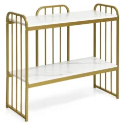 Costway 2-Tier Console Table Modern Buffet Serving Table Storage Shelf For Entryway -Lush Living Store GUEST 4dbf9f42 00c2 40fc 86df a83478478ea6