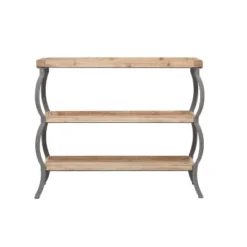 Rustic Metal Console Table With Shelves Brown - Olivia & May -Lush Living Store GUEST 4e02c0ac 0dda 43df 9779 94d6fc64c9d7
