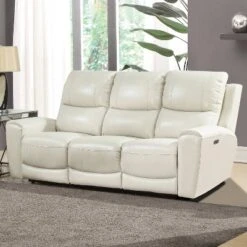 Laurel Power Recliner Sofa Ivory - Steve Silver Co.