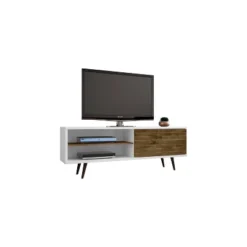 Liberty Panel And TV Stand For TVs Up To 50" White/Brown - Manhattan Comfort -Lush Living Store GUEST 4e521a90 530f 44cc aae7 f86a0ae69b16