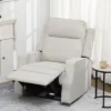 HOMCOM Electric Power Recliner Armchair With USB Charging Station, Sofa Recliner With Linen Upholstered Seat And Retractable Footrest, Cream White -Lush Living Store GUEST 4e5edae3 0d8b 4359 bdcf d1064bb6fcc8