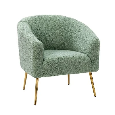 Vicenza Wooden Upholstered Accent Chair Contemporary Living Room Chair Polyester Barrel Chair With Metal Legs For Bedroom | Karat Home 12 Vicenza Wooden Upholstered Accent Chair Contemporary Living Room Chair Polyester Barrel Chair With Metal Legs For Bedroom | Karat Home - Image 10