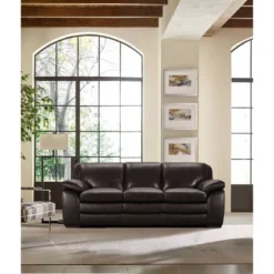 Foley Contemporary Sofa Genuine Leather Dark Brown - Armen Living -Lush Living Store GUEST 4e9add0d 57c1 43b4 8dba 96b992bf868d
