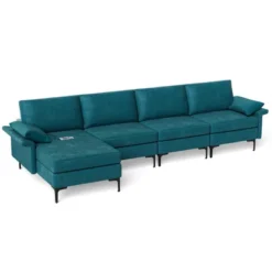 Costway Modern Modular L-shaped Sectional Sofa W/ Reversible Chaise & 4 USB Ports -Lush Living Store GUEST 4f448c6a ffdf 4713 ace7 f1d552a44998