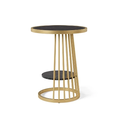 Tinful Modern Round Side Table - HOMES: Inside + Out 8 Tinful Modern Round Side Table - HOMES: Inside + Out - Image 6