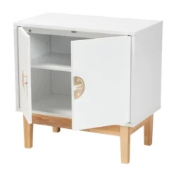 Kamana Two-Tone Wood And Metal 2 Door Storage Cabinet White/Gold/Oak Brown - Baxton Studio 11 Kamana Two-Tone Wood And Metal 2 Door Storage Cabinet White/Gold/Oak Brown - Baxton Studio -Lush Living Store GUEST 4f969d87 1400 40c6 acd9 1bfde375727d