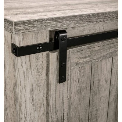 Sliding Doors Electric Fireplace TV Stand For TVs Up To 60" Antique Gray Oak - Home Essentials 7 Sliding Doors Electric Fireplace TV Stand For TVs Up To 60" Antique Gray Oak - Home Essentials - Image 5