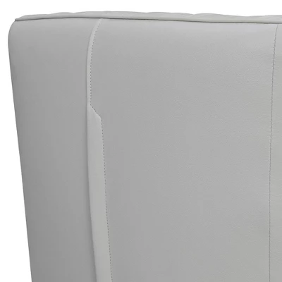 Aries Genuine Leather Swivel Barrel Chair - Armen Living 7 Aries Genuine Leather Swivel Barrel Chair - Armen Living - Image 5