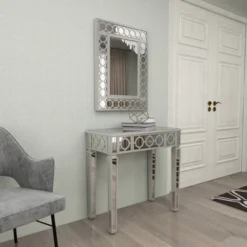 Set Of 2 Glam Wood Console Tables Gray - Olivia & May -Lush Living Store GUEST 4fc1ac0b 1a5a 461d a400 fba3fcd9a361