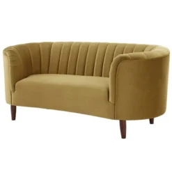 71" Millephri Loveseat Olive Yellow Velvet - Acme Furniture -Lush Living Store GUEST 4febaed1 ab40 4a9a b659 a19539807ea6