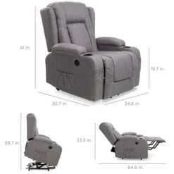 Best Choice Products Electric Power Lift Linen Recliner Massage Chair Furniture W/ USB Port, Heat, Cupholders 18 Best Choice Products Electric Power Lift Linen Recliner Massage Chair Furniture W/ USB Port, Heat, Cupholders -Lush Living Store GUEST 501de113 98bc 49c9 93a0 b5ba1edb1bb1