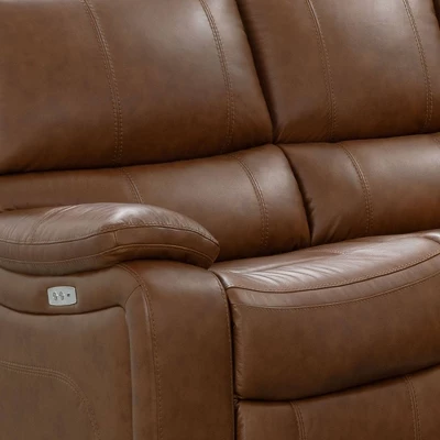 3pc Quinby Leather Power Sectional - Abbyson Living 5 3pc Quinby Leather Power Sectional - Abbyson Living - Image 3