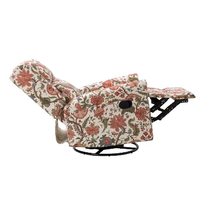 Franciscus Manual Swivel Transitional Glider Recliner With Nailhead Trims And Swivel Base | KARAT HOME 5 Franciscus Manual Swivel Transitional Glider Recliner With Nailhead Trims And Swivel Base | KARAT HOME - Image 3