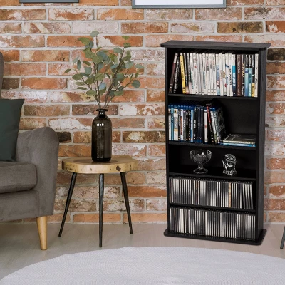 Drawbridge Multimedia Storage Rack Black - Atlantic 8 Drawbridge Multimedia Storage Rack Black - Atlantic - Image 6