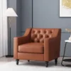 Furman Contemporary Tufted Club Chair Cognac - Christopher Knight Home -Lush Living Store GUEST 516af2db 74fd 4c66 8a44 6fae45dff0b2