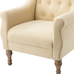 Charlie Wooden Upholstery Livingroom Armchair With Button-tufted | ARTFUL LIVING DESIGN -Lush Living Store GUEST 518864b5 4daf 42af ab61 b6a9d2f8f9aa