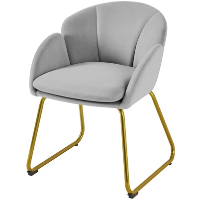 Yaheetech Velvet Armchair Accent Chair With Metal Legs For Living Room/Bedroom 11 Yaheetech Velvet Armchair Accent Chair With Metal Legs For Living Room/Bedroom - Image 9