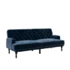 Lyla Upholstered Velvet Futon Blue - Room & Joy -Lush Living Store GUEST 51db4116 454f 4c80 b8fe 7f9454b50100