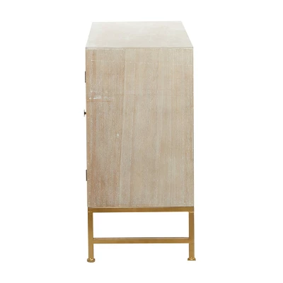 Contemporary Metal Cabinet Brown - Olivia & May 8 Contemporary Metal Cabinet Brown - Olivia & May - Image 6