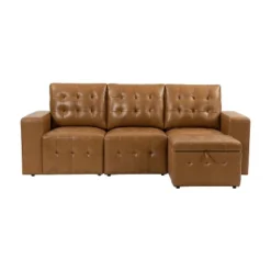 Javier Genuine Leather Upholstered Sofa Set 87" Wide Sofa With Removable Back Cushions And Hidden Interior Storage | ARTFUL LIVING DESIGN -Lush Living Store GUEST 520bc447 ca0f 4da7 8e37 b52f7832950b