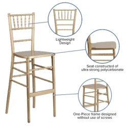 Flash Furniture HERCULES Series Gold Wood Chiavari Barstool -Lush Living Store GUEST 529364eb b857 4779 88e8 452d28f1b0d0