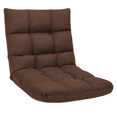 Costway Adjustable 14-Position Floor Chair Folding Lazy Gaming Sofa Lounge Chair GrayBlue Coffee 13 Costway Adjustable 14-Position Floor Chair Folding Lazy Gaming Sofa Lounge Chair GrayBlue Coffee - Image 11